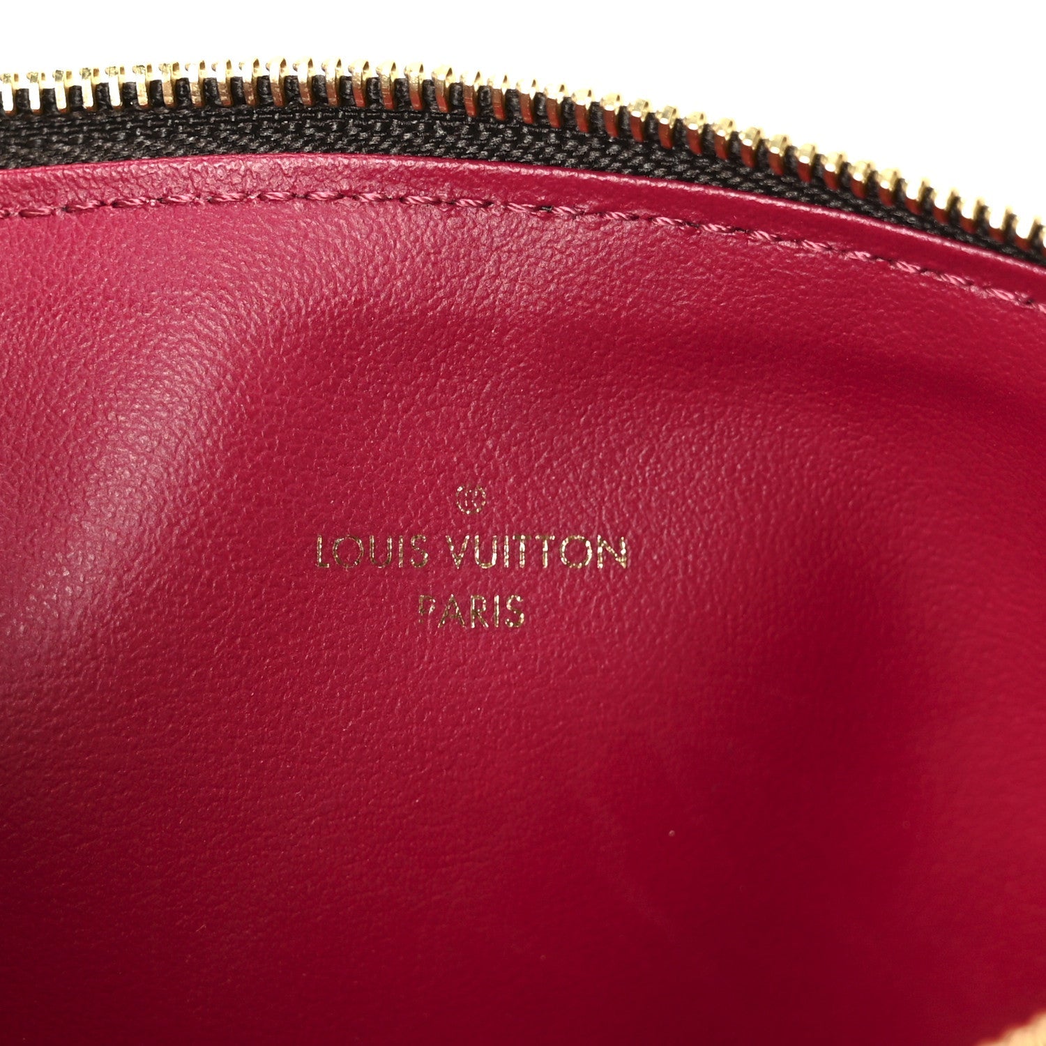 Monogram Pochette Felicie Chain Wallet Fuchsia