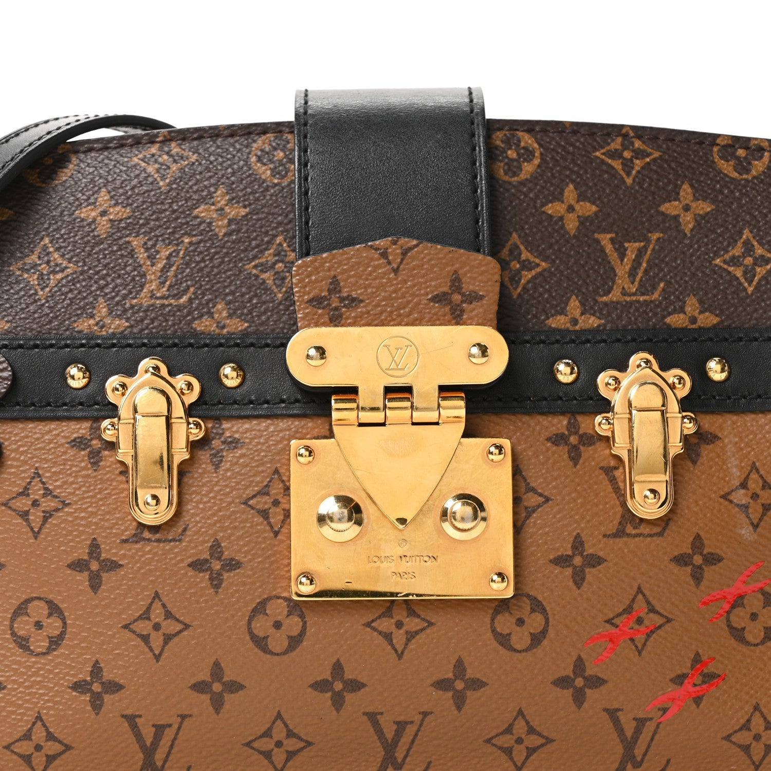 Reverse Monogram Trunk Clutch