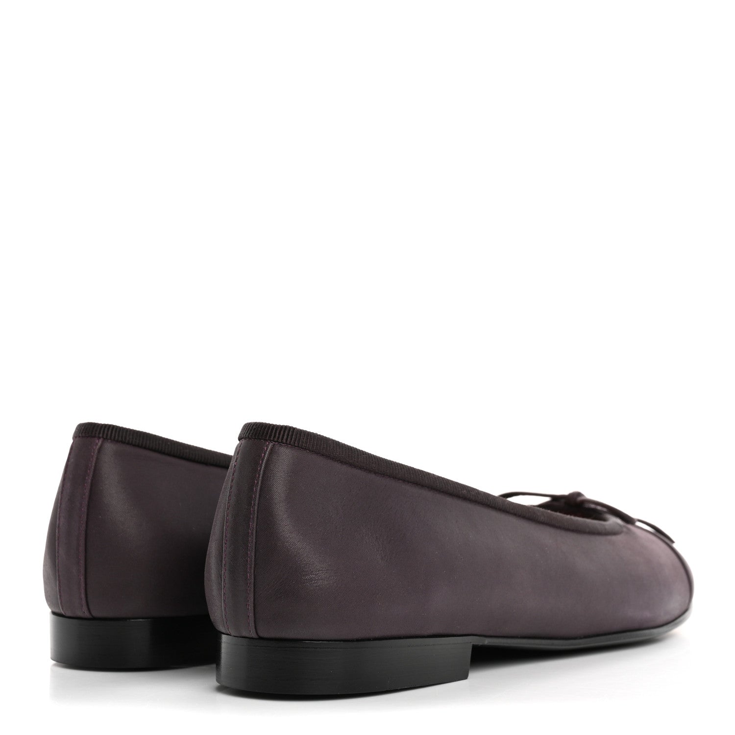 Lambskin Cap Toe Ballerina Flats 37 Purple