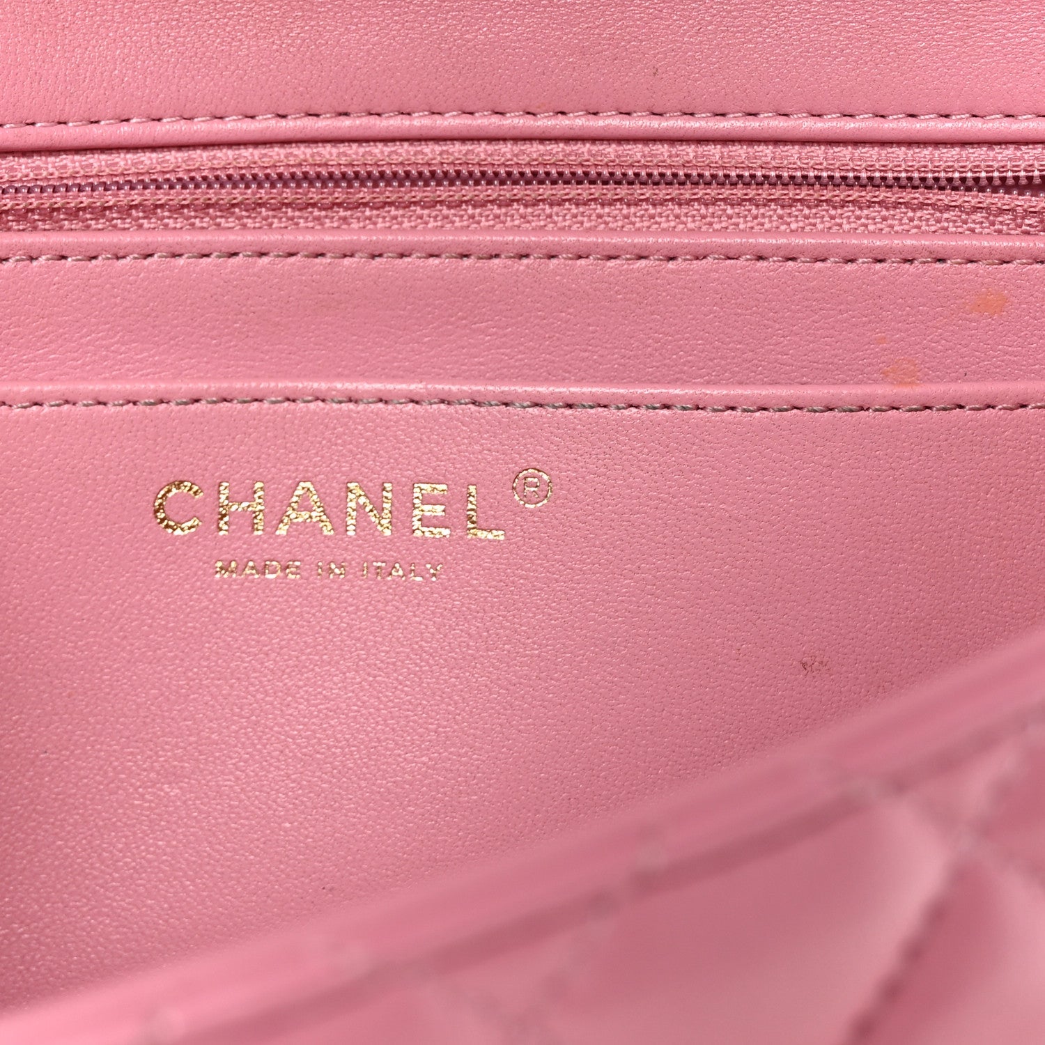 Lambskin Quilted Mini Strass On Top Flap Pink