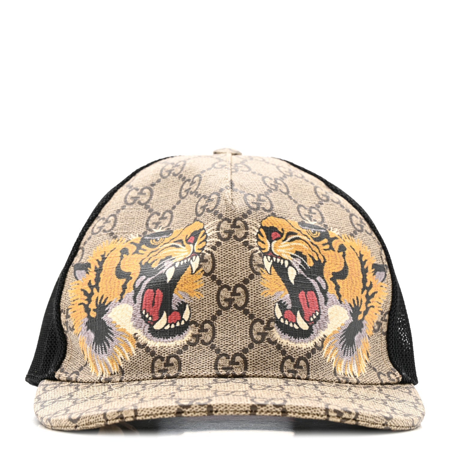 GG Supreme Monogram Tiger Print Baseball Hat XL 60 Beige