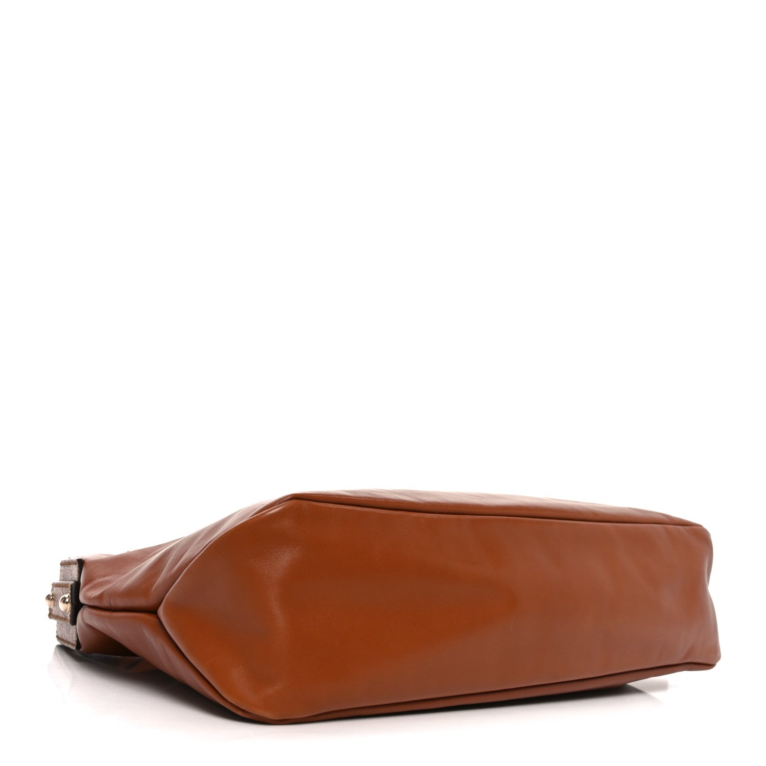 Calfskin Medium Horsebit Chain Hobo Brown