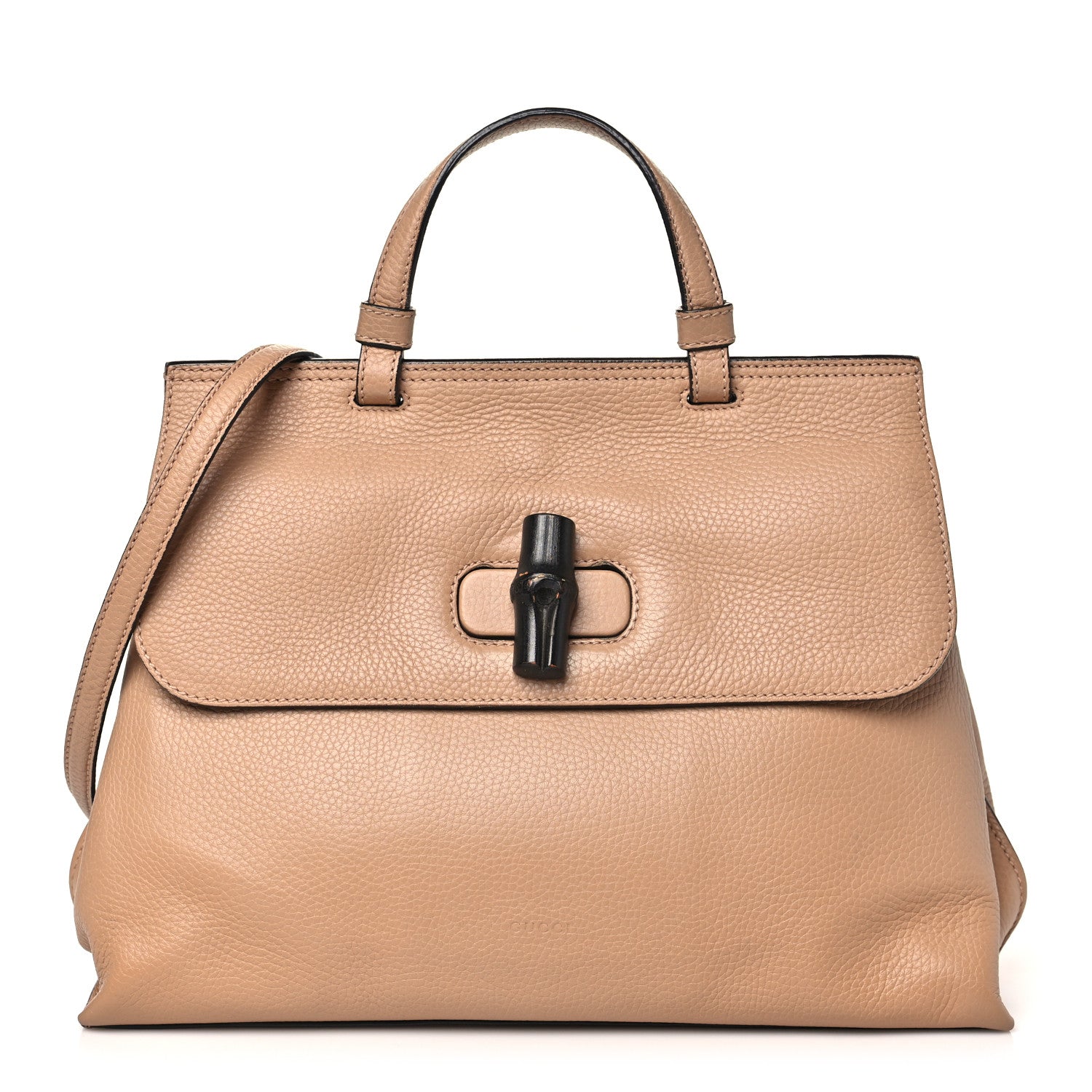 Cellarius Calfskin Small Bamboo Daily Top Handle Bag Camelia