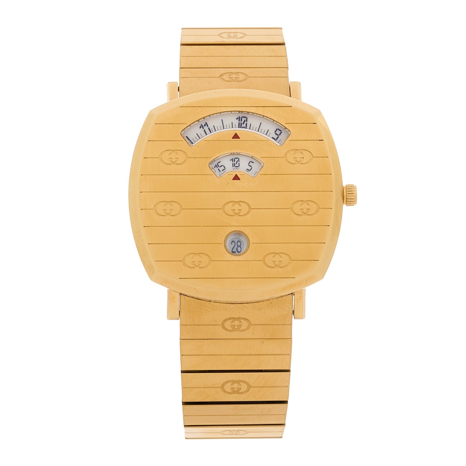 Stainless Steel 38mm Grip Quartz Watch Gold
