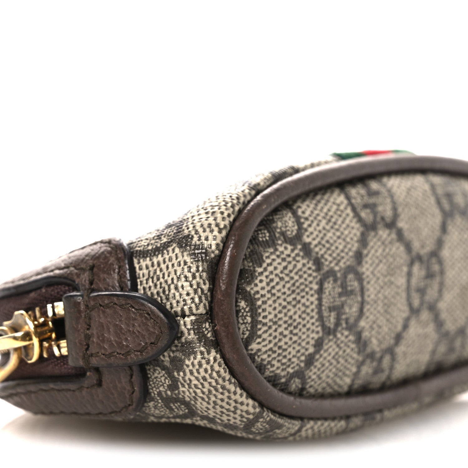 GG Supreme Monogram Web Ophidia Dome Key Pouch Beige New Acero