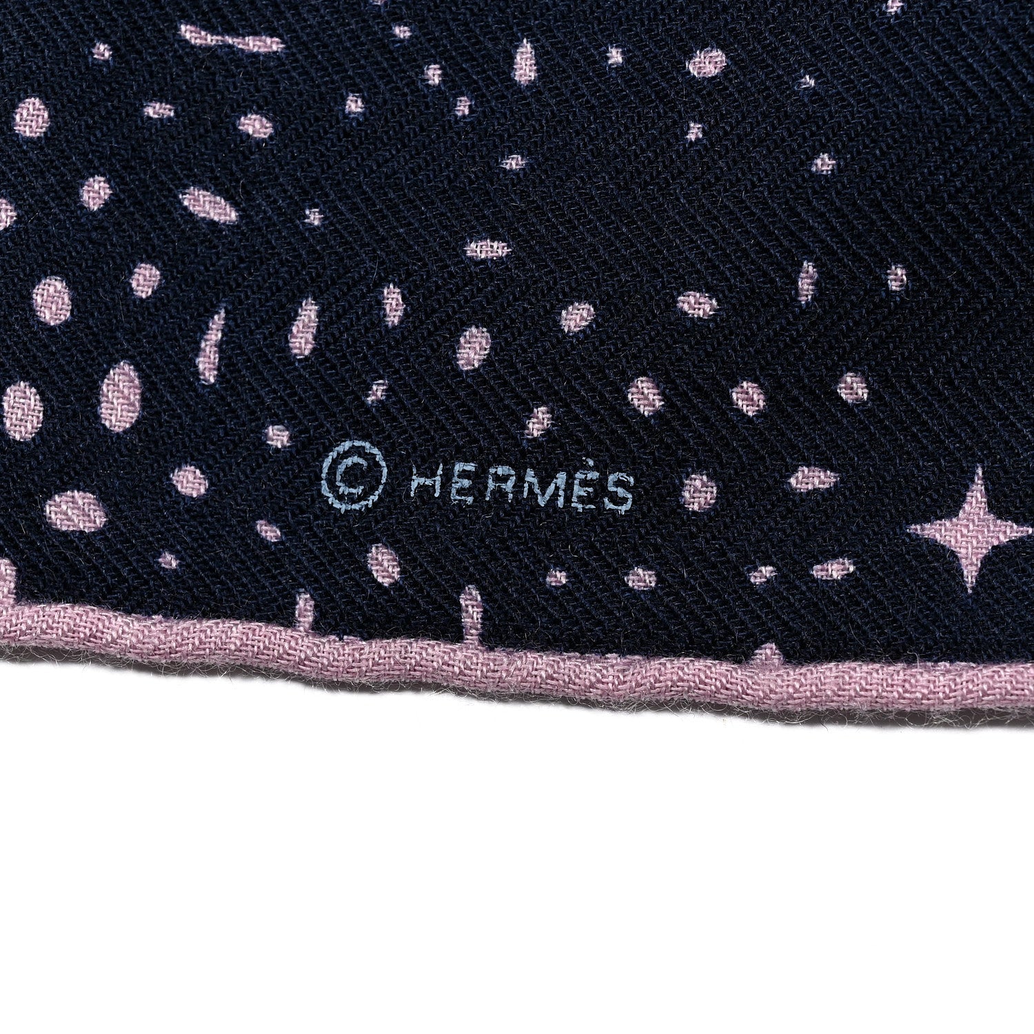 Silk Cashmere Clair De Lune Shawl 140 Marine Vieux Rose