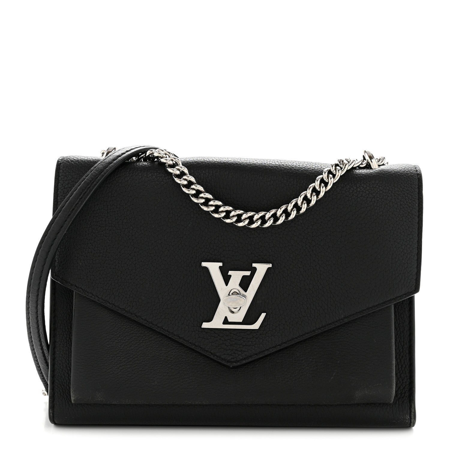 Soft Calfskin My Lockme Chain Bag BB Black