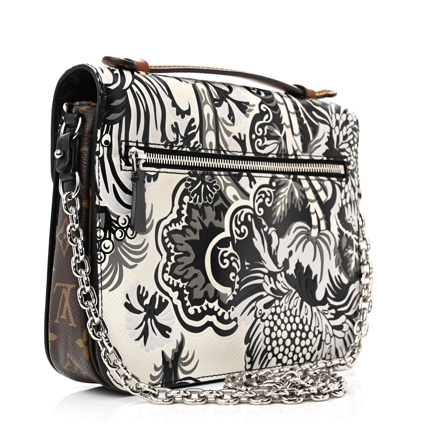 Epi Monogram Floral Pochette Metis Black White