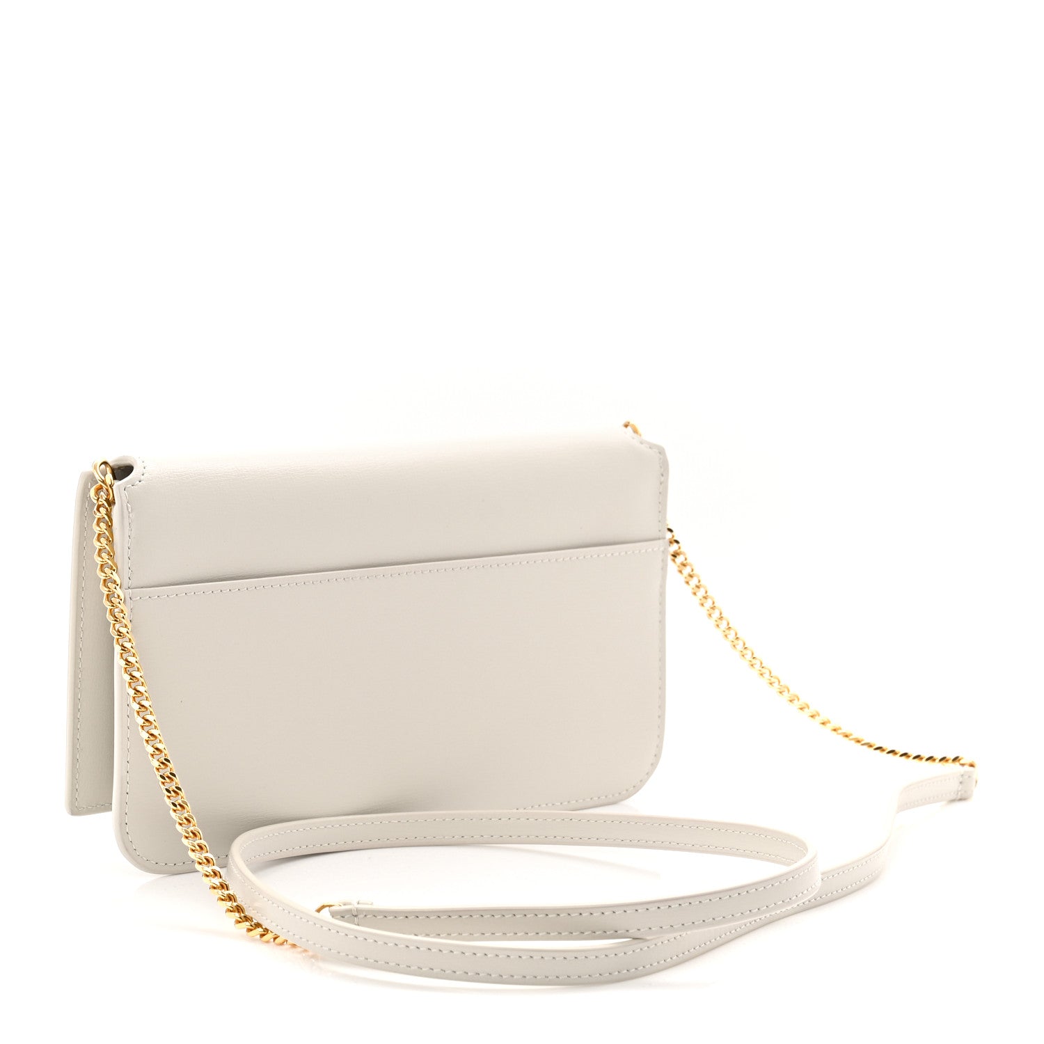 Smooth Calfskin Monogram Phone Holder Crossbody Crema Soft