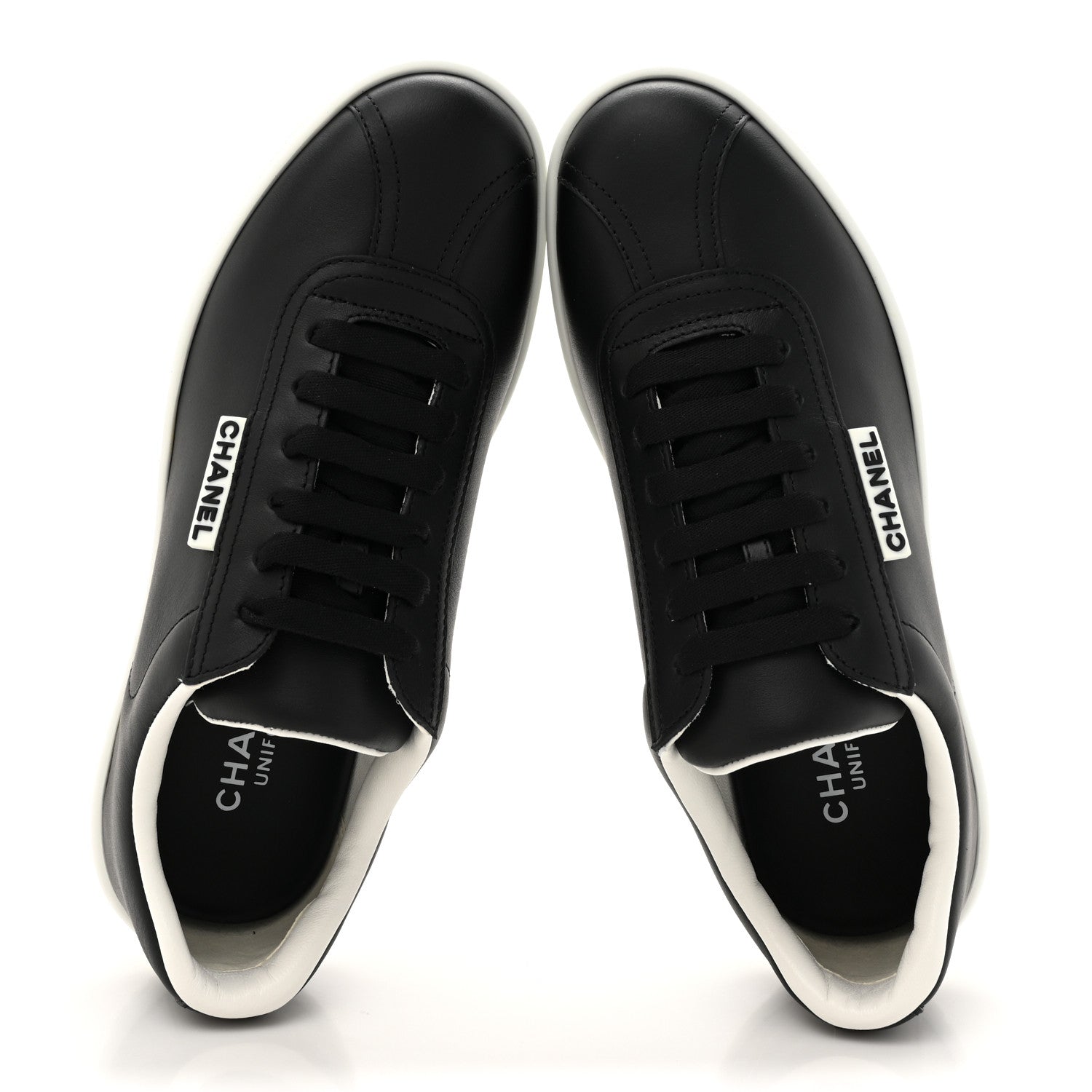 Calfskin CC Womens Sneakers 36.5 Black