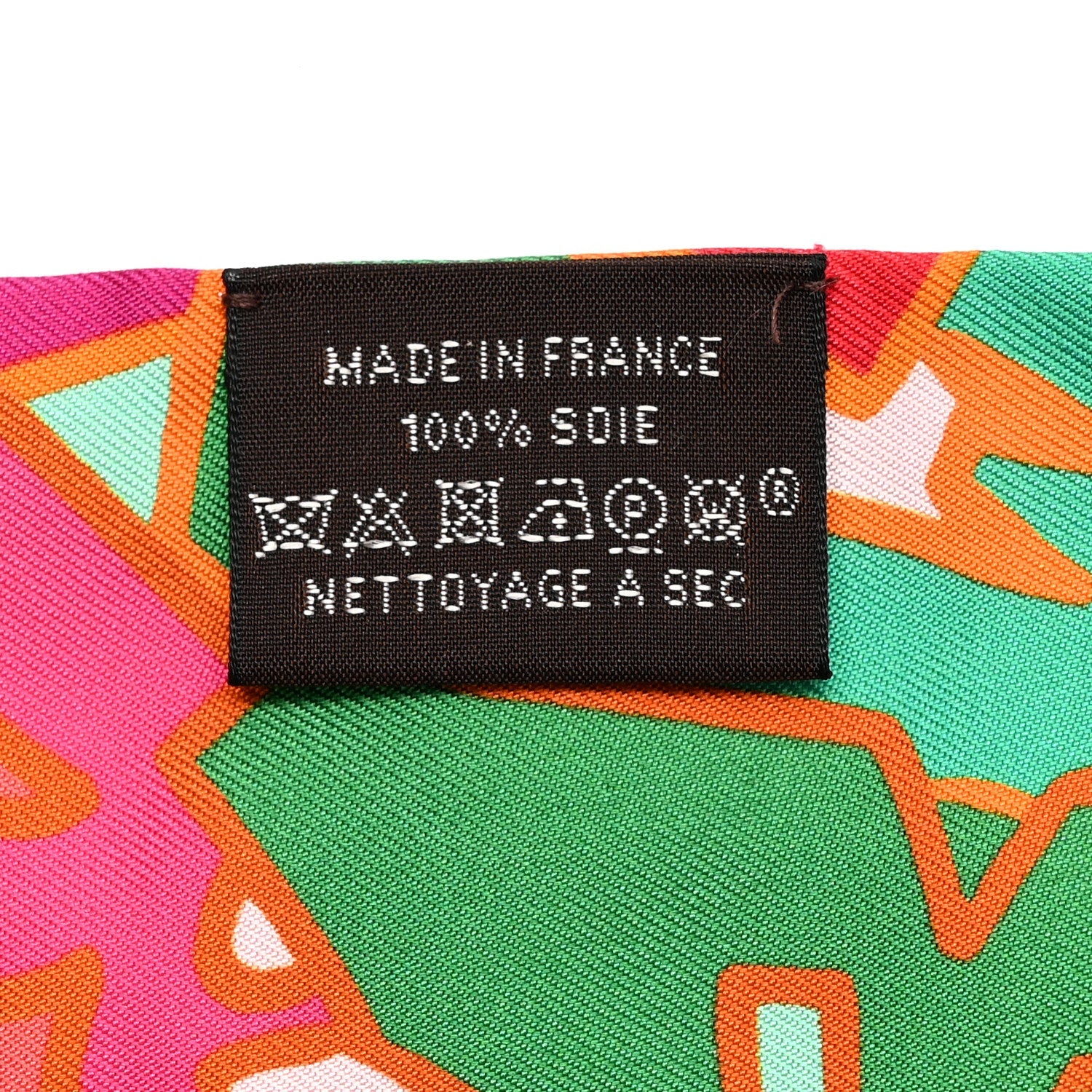 Silk Graff Graffiti Twilly Fuchsia Orange Vert