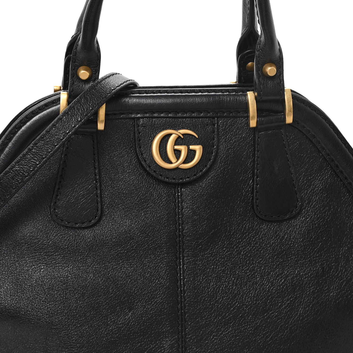 Calfskin Medium Re(Belle) Top Handle Bag Black