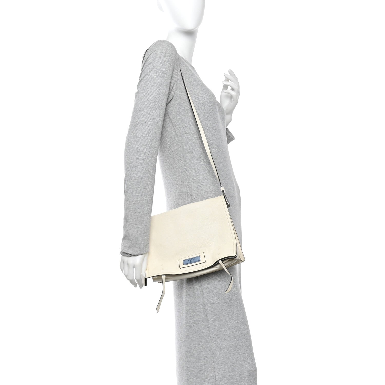 Glace Calf Etiquette Flap Bianco Astra