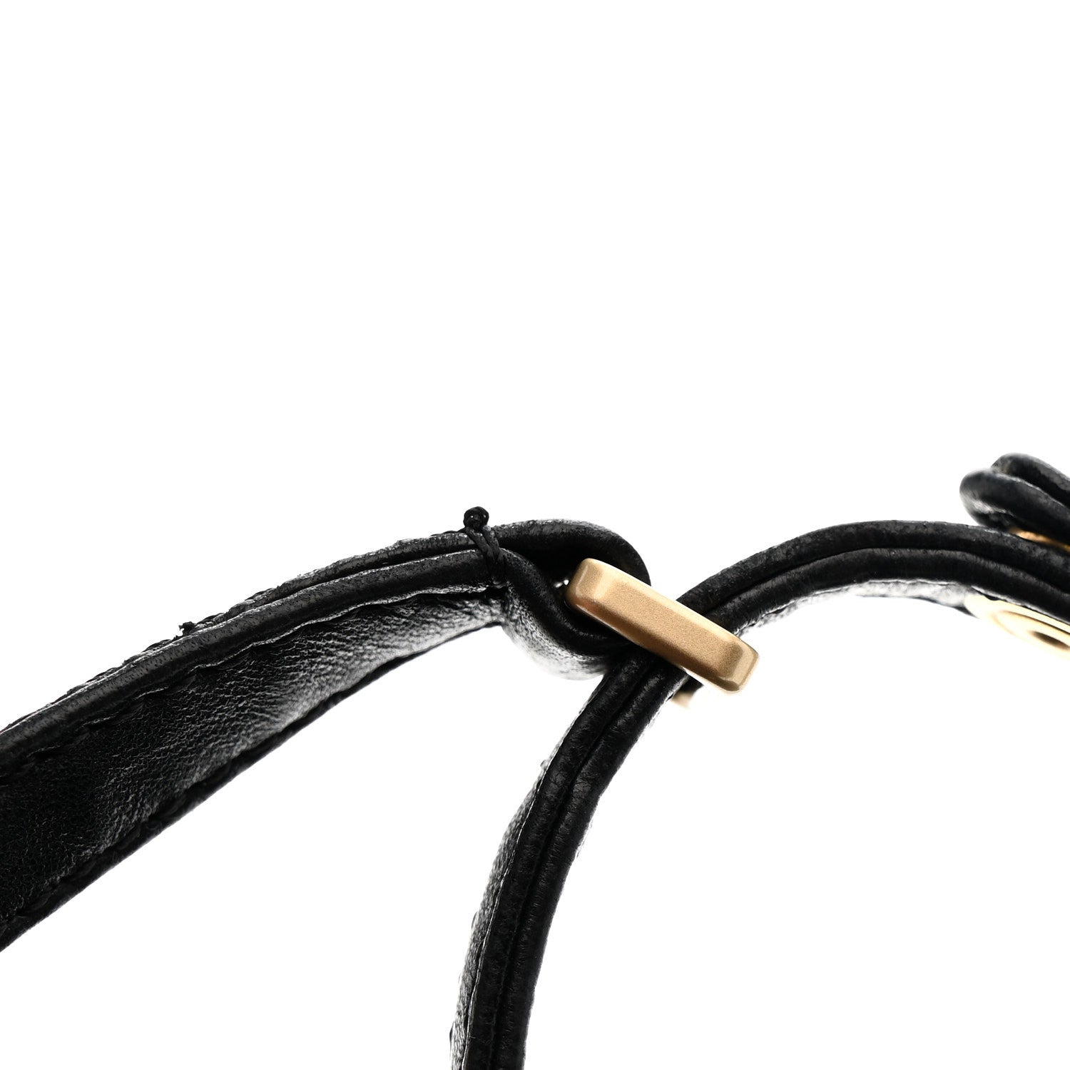 Lambskin Patent Camellia Wristlet Black