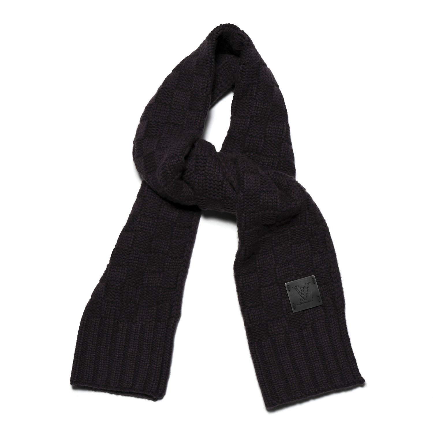 Cashmere Damier Helsinki Scarf Purple