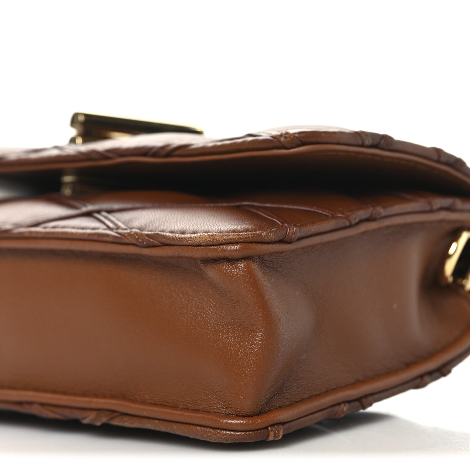 Lambskin Malletage Wallet On Chain GO-14 Tan
