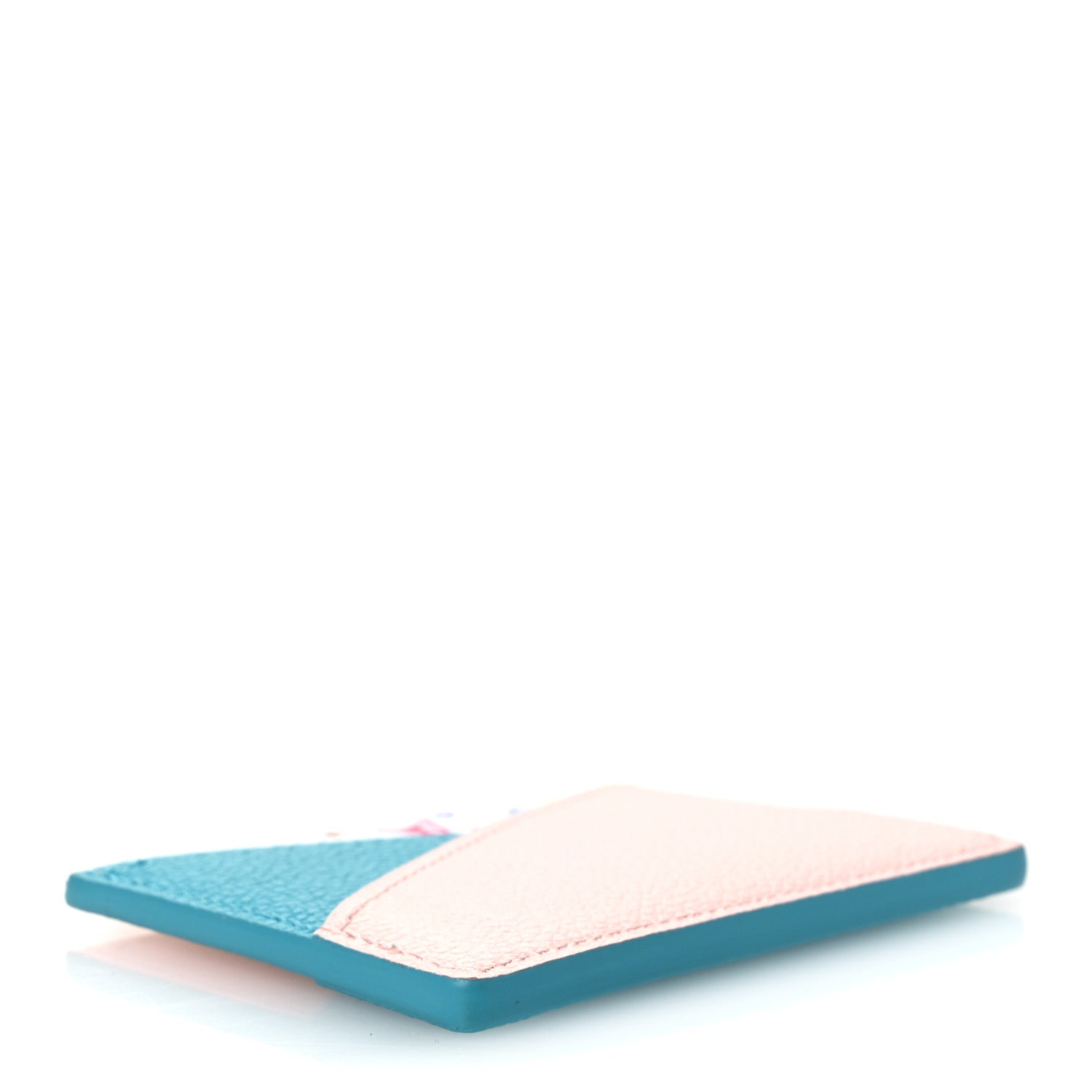 LV X TM Monogram Multicolor Criss-Cross Card Holder Kabira Blue Rose
