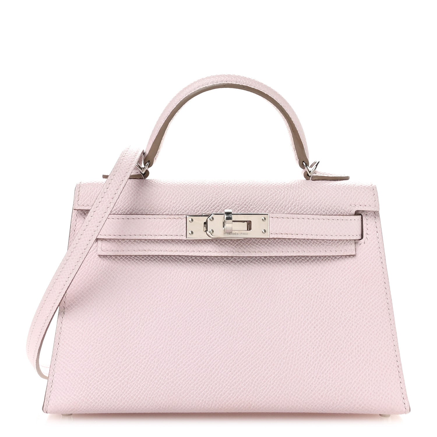 Epsom Horseshoe Mini Kelly Sellier 20 Mauve Pale Gris Perle