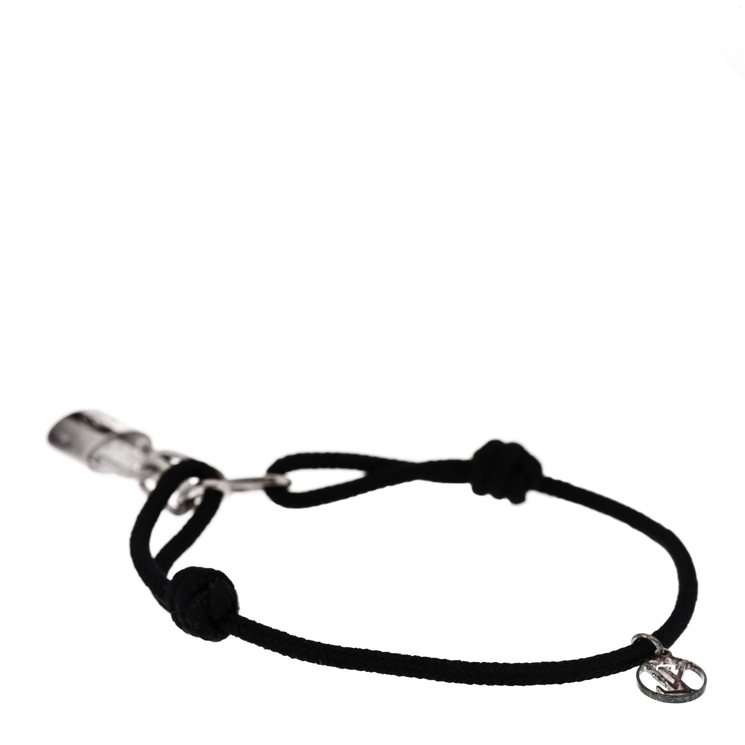X Virgil Abloh Sterling Silver Lockit Bracelet Black