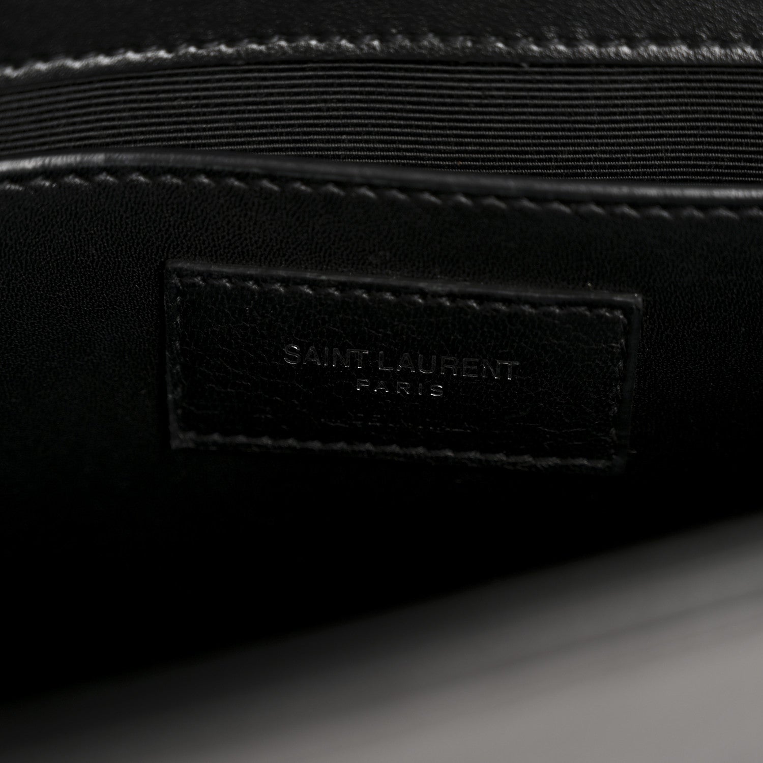 Calfskin Medium Heart Bolts Monogram Kate Satchel Black