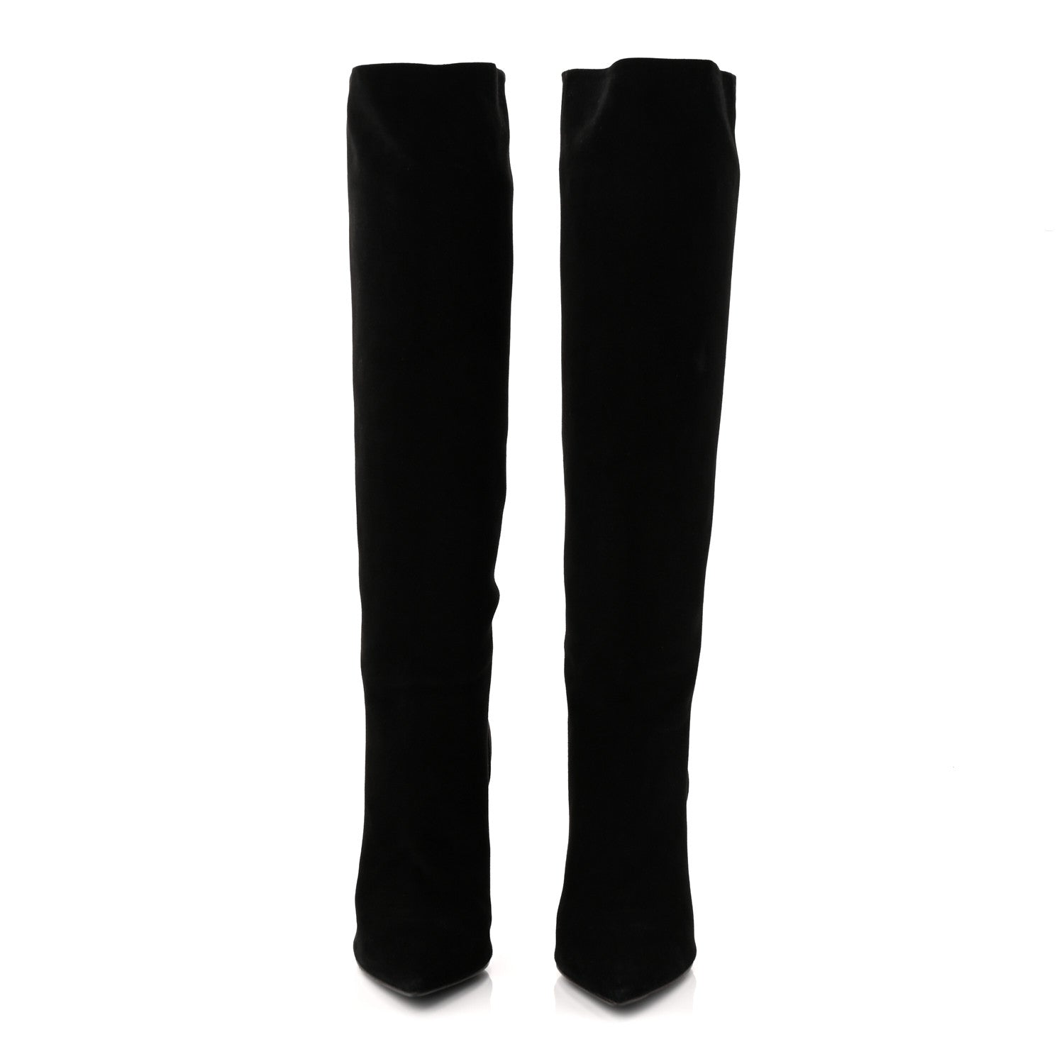 Suede High Boots 41 Black