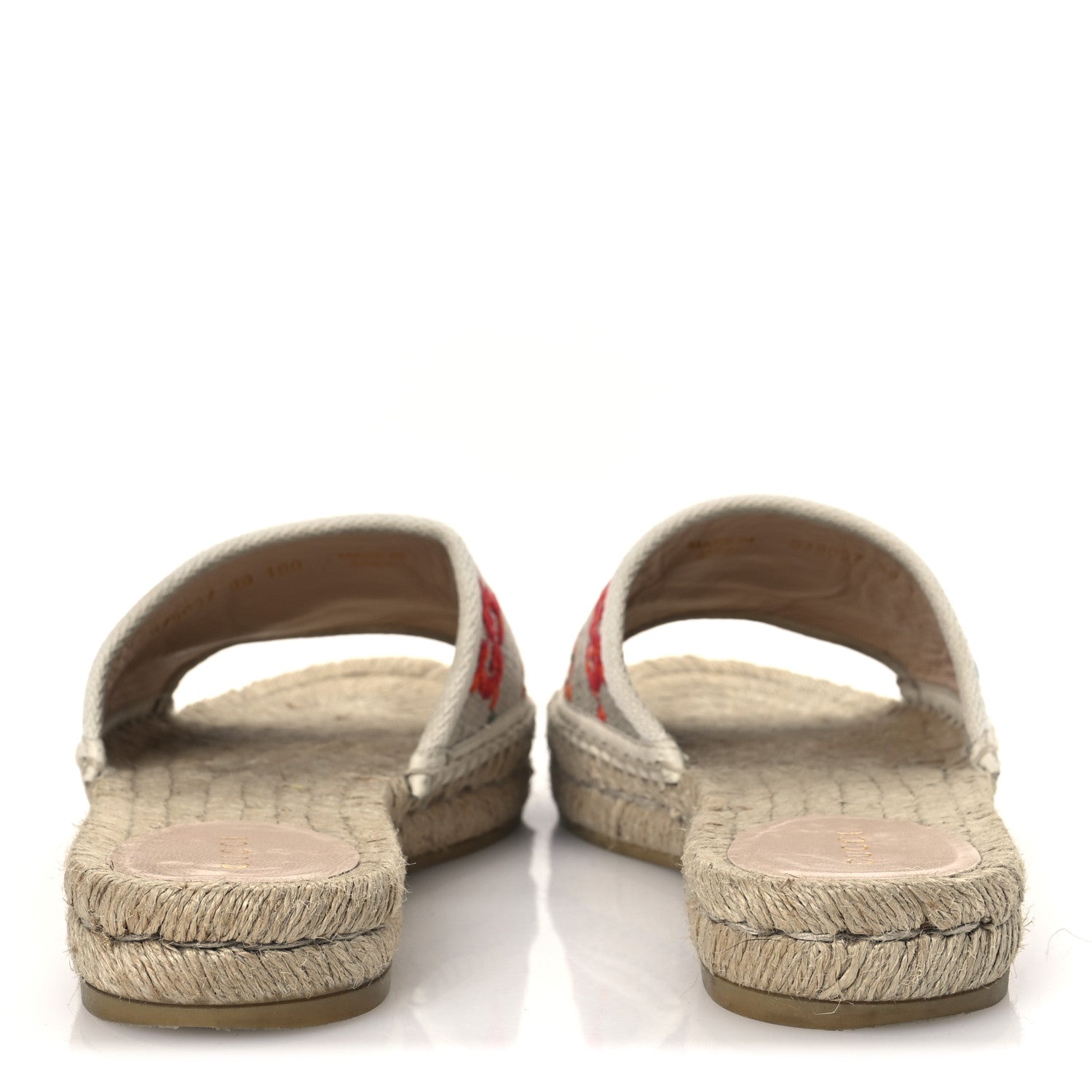 Linen Psychedelic Mini GG Espadrille Slide Sandals 39 Multicolor