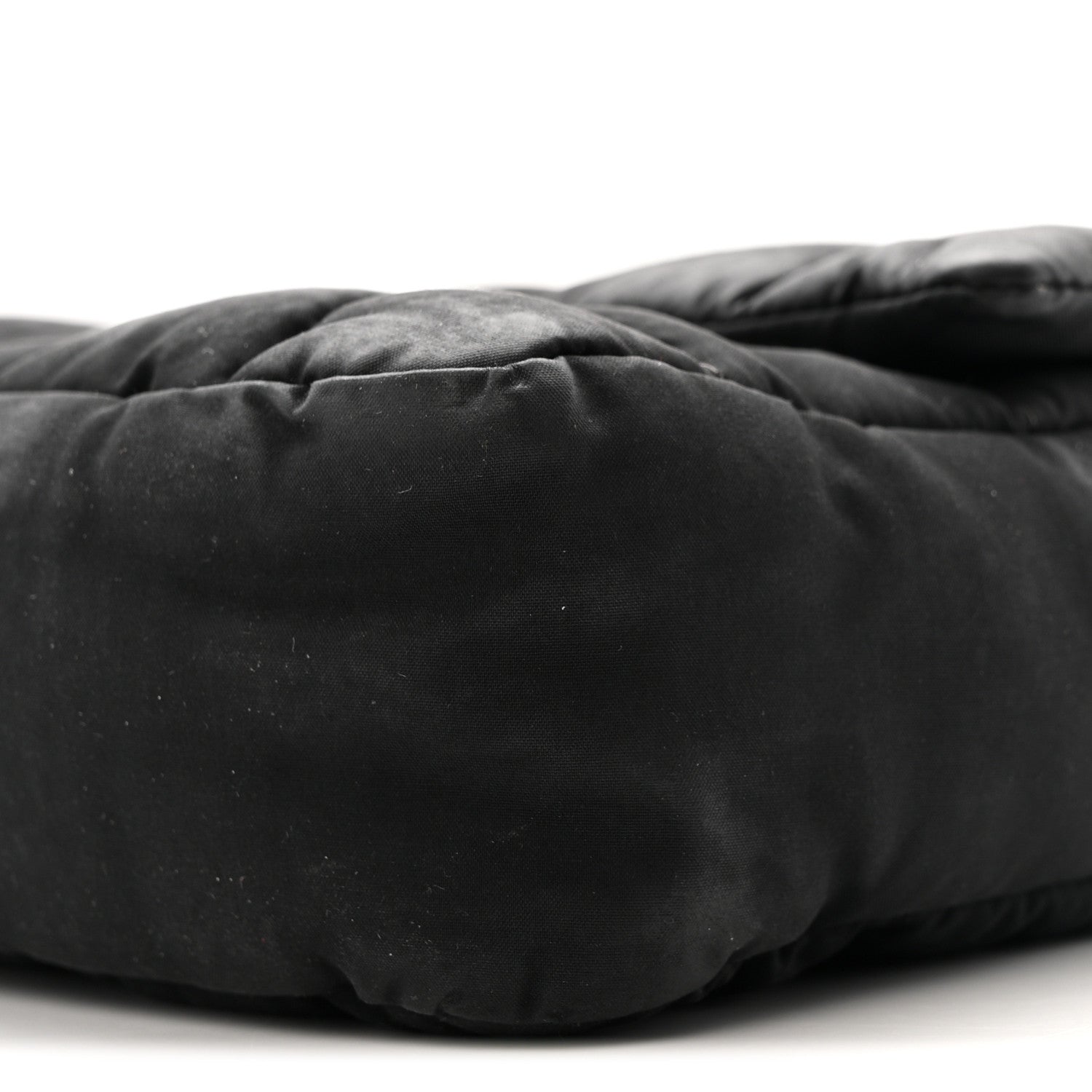 Nylon Square Quilted Flap Black