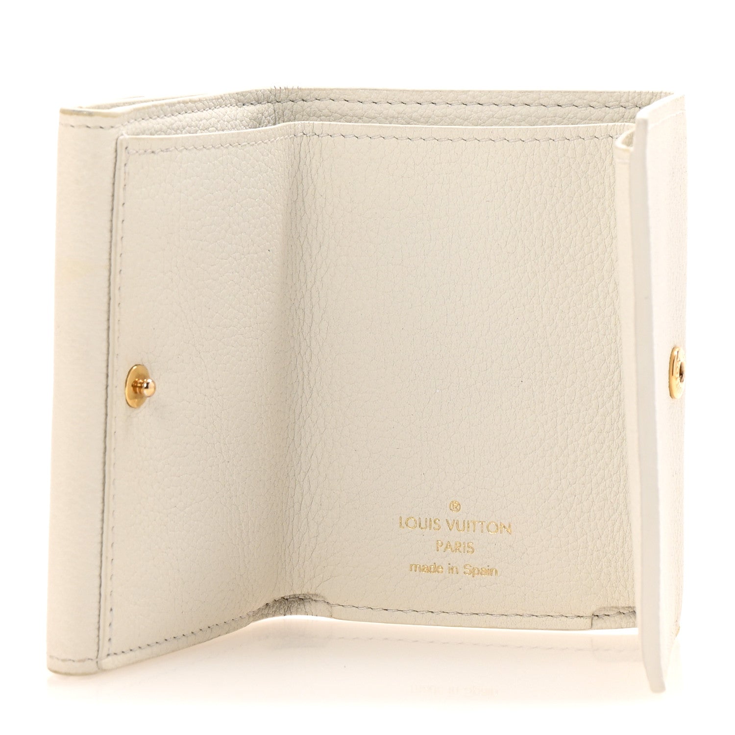 Calfskin Lockmini Wallet White
