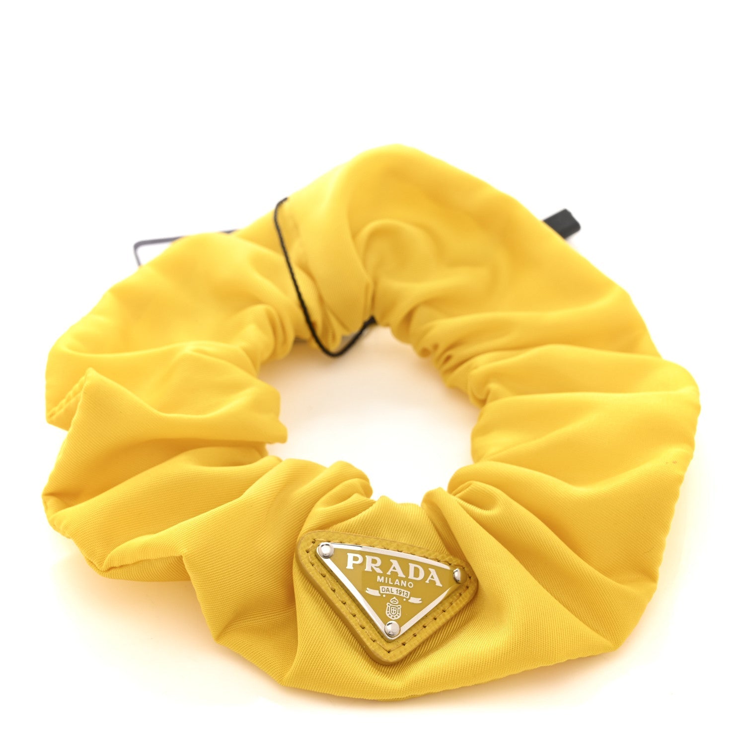 Re-Nylon Metal Logo Scrunchie Giallo