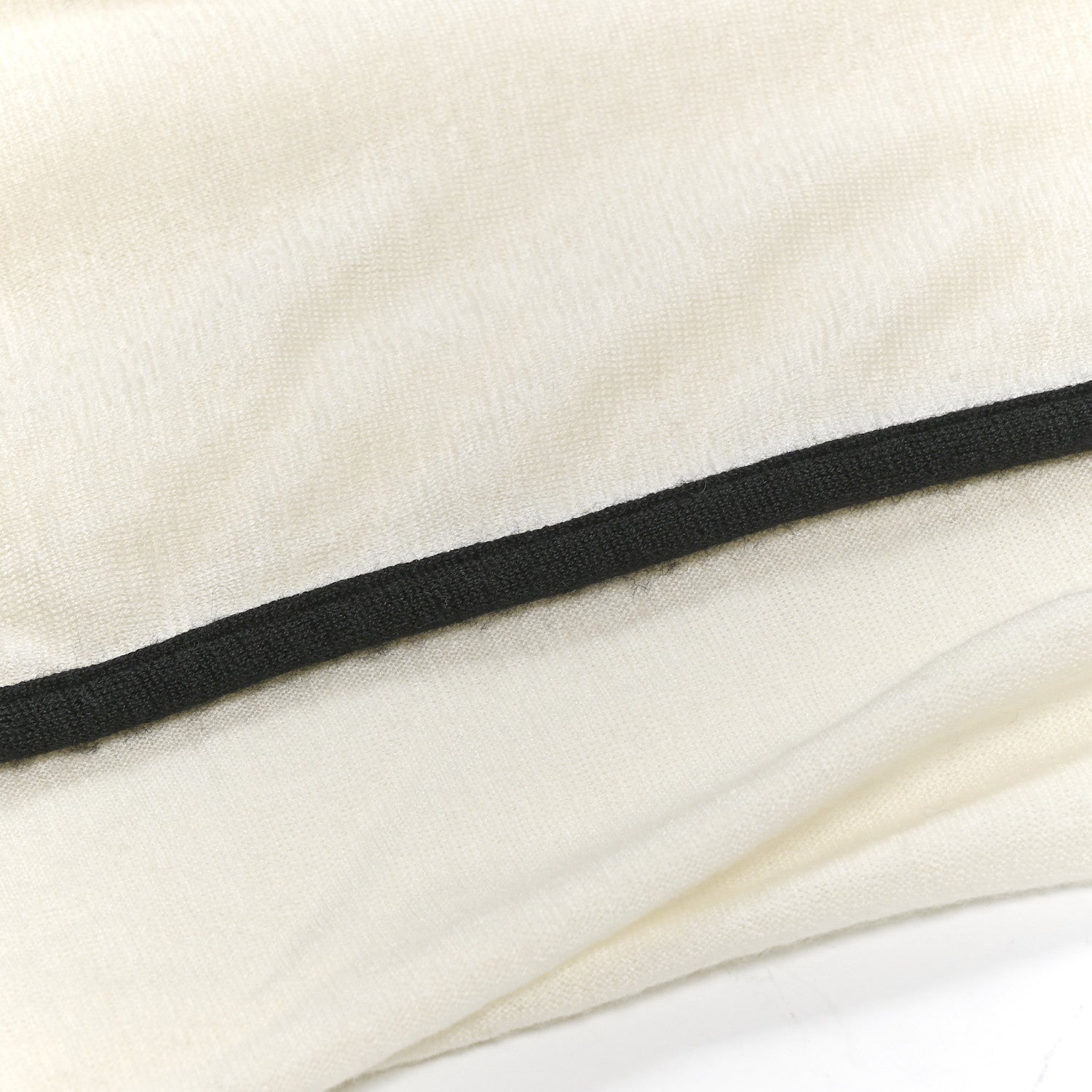 Cashmere Silk CC Scarf White Black