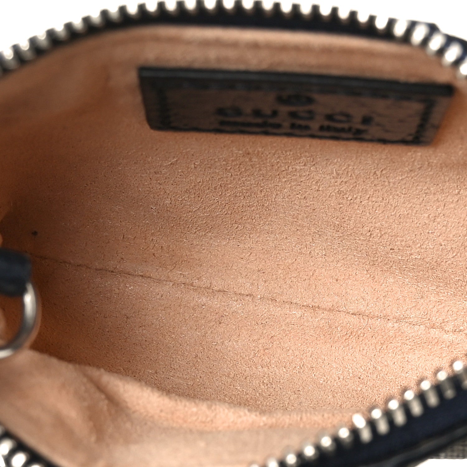 GG Supreme Monogram Web Ophidia Key Case Beige Blue