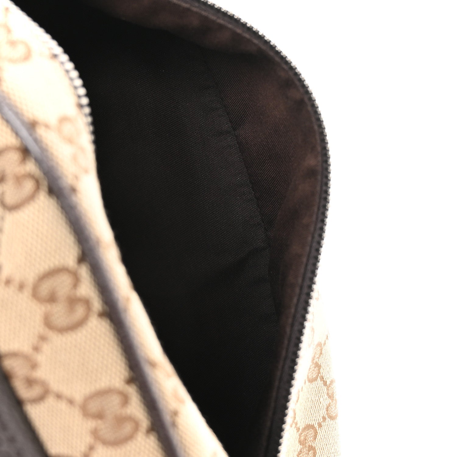 Monogram Dollar Calfskin Waist Pouch Beige Ebony Testa di Moro Marrone Scuro