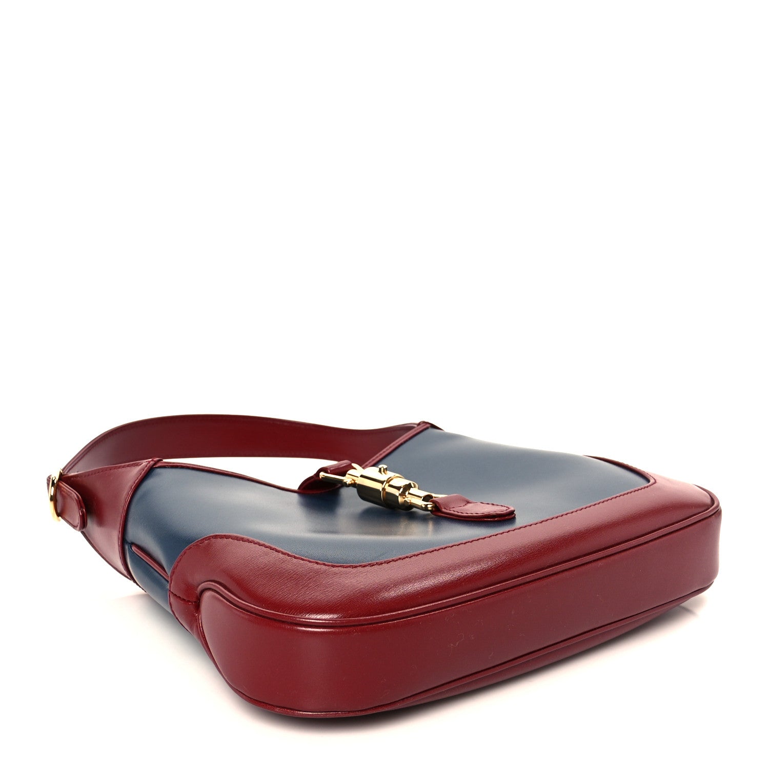 Boarded Dyana Lux Calfskin Bi-Color Small Jackie 1961 Hobo Blue Agata New Cherry Red