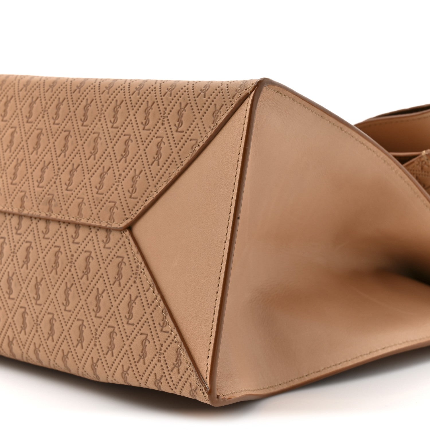 Calfskin Monogram Deli Paper Bag Vintage Beige