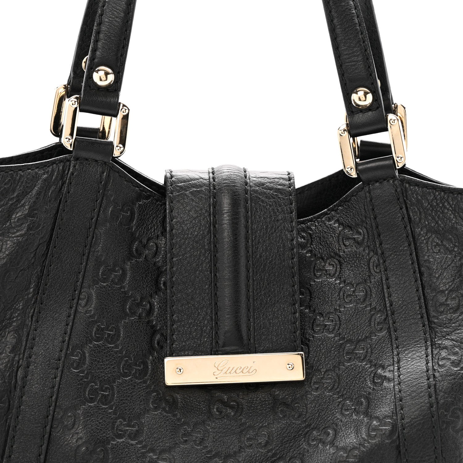Guccissima Medium New Ladies Tote Black