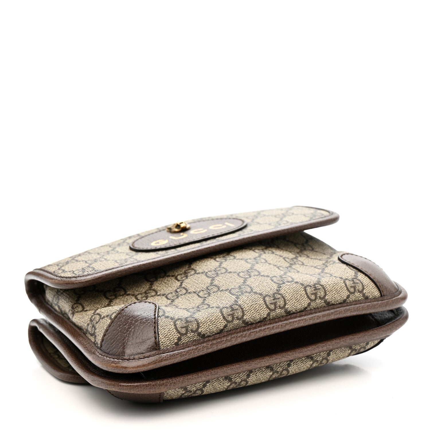 GG Supreme Monogram Web Small Neo Vintage Double Flap Messenger Bag Beige New Acero