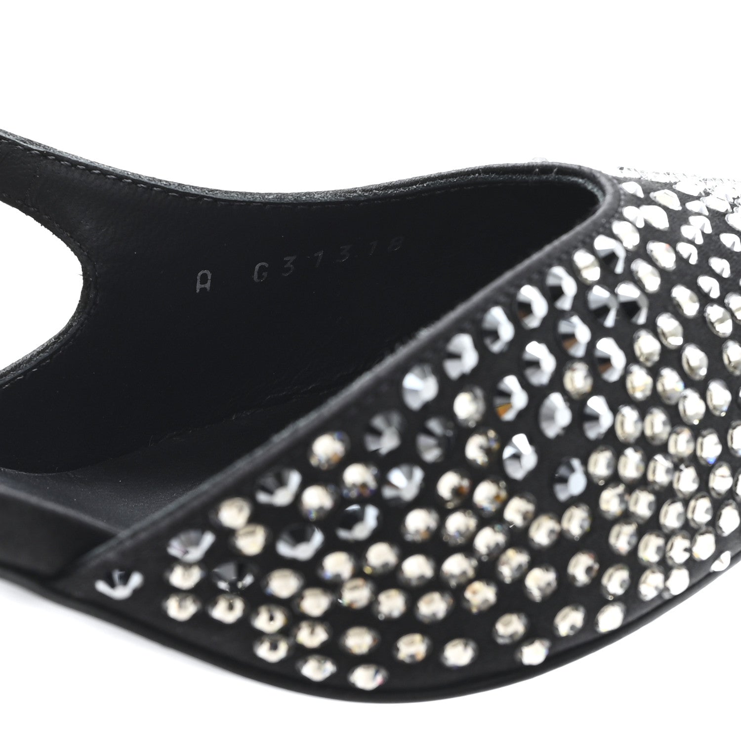 Strass Cap Toe CC Slingback Pumps 38.5 Black