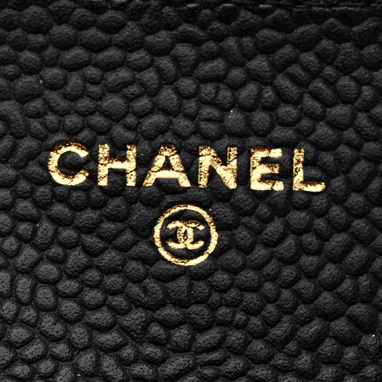 Caviar Quilted Flap Card Holder Wallet Black
