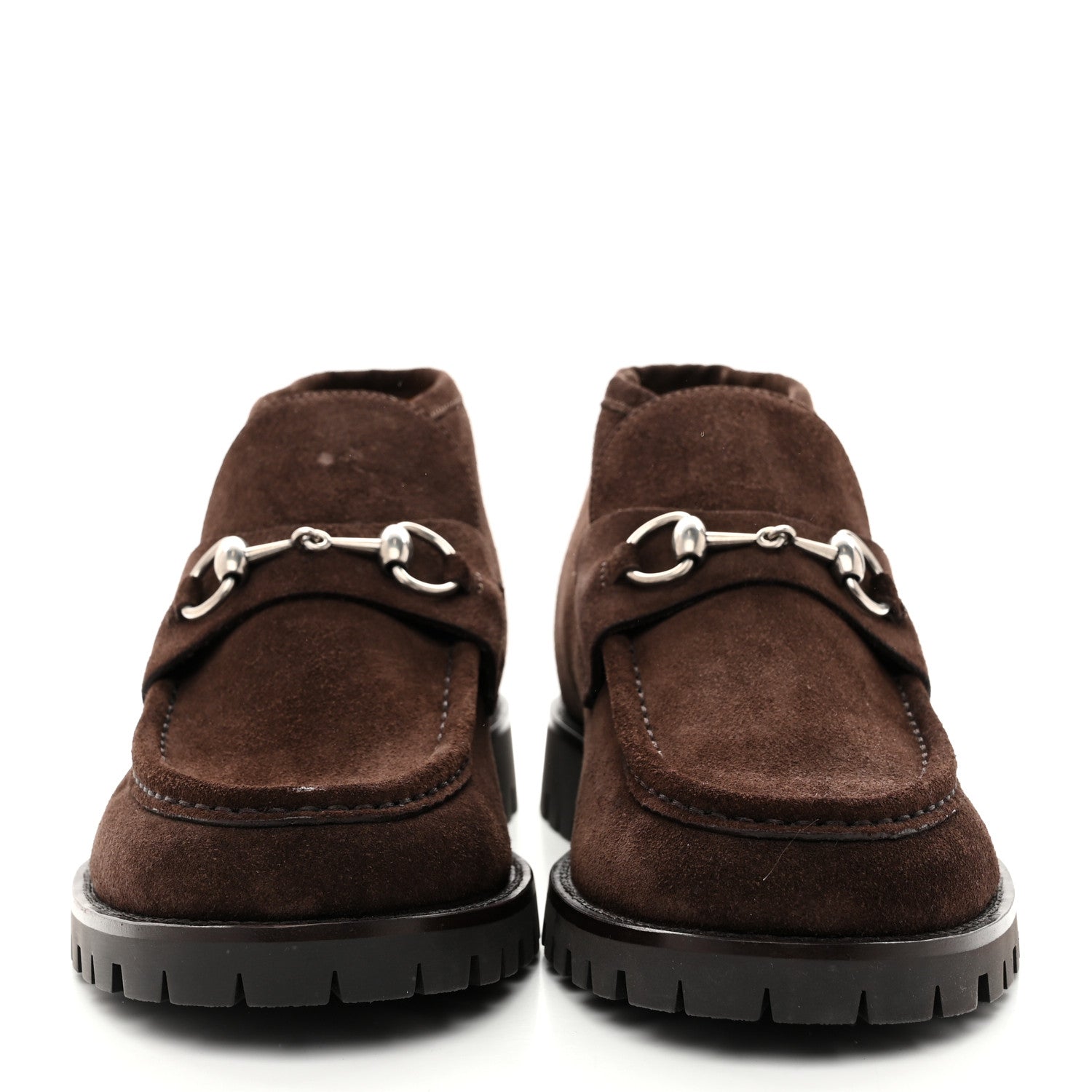 Suede Mens Horsebit Ankle Boots 8 Dark Brown