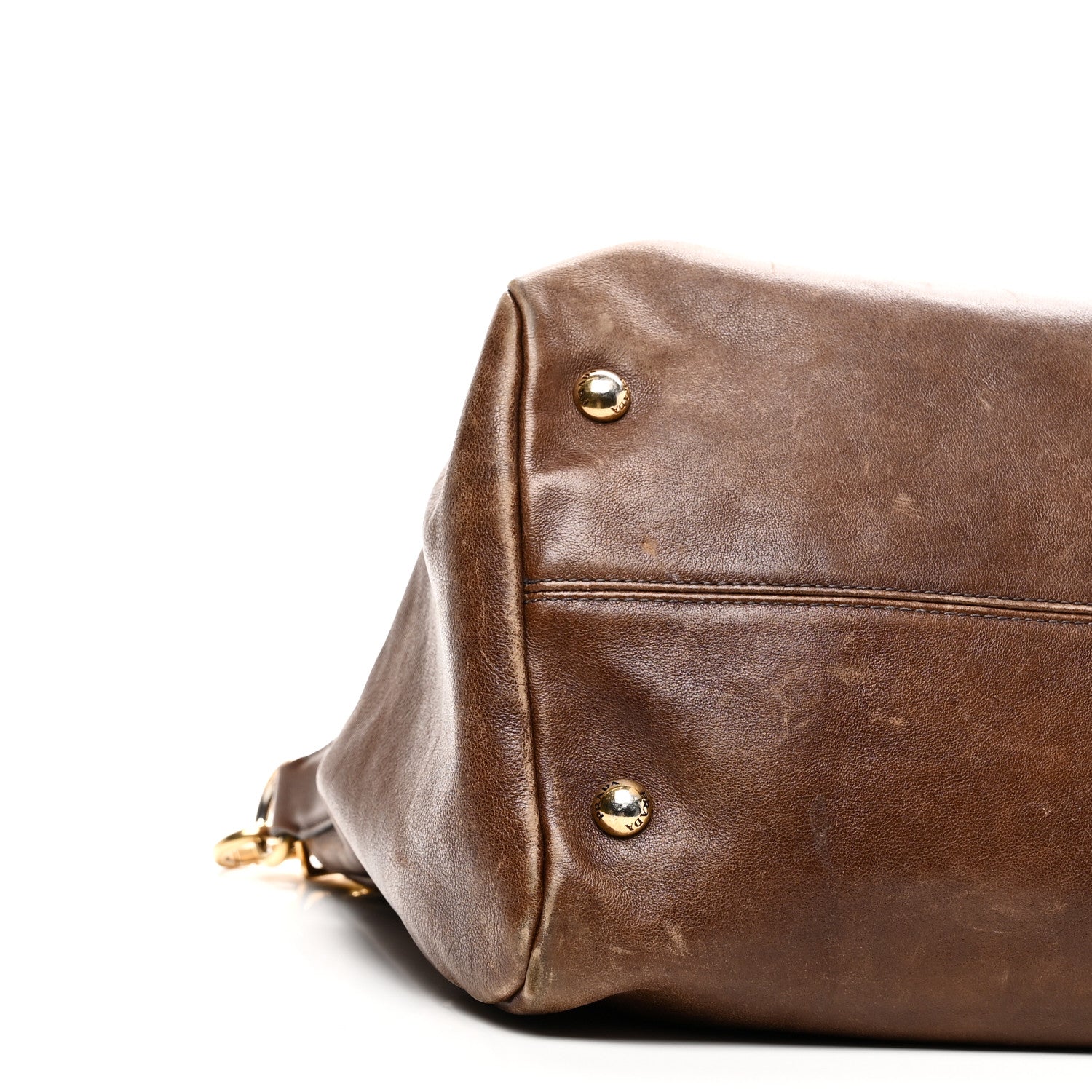 Soft Calf Shopping Tote Brown