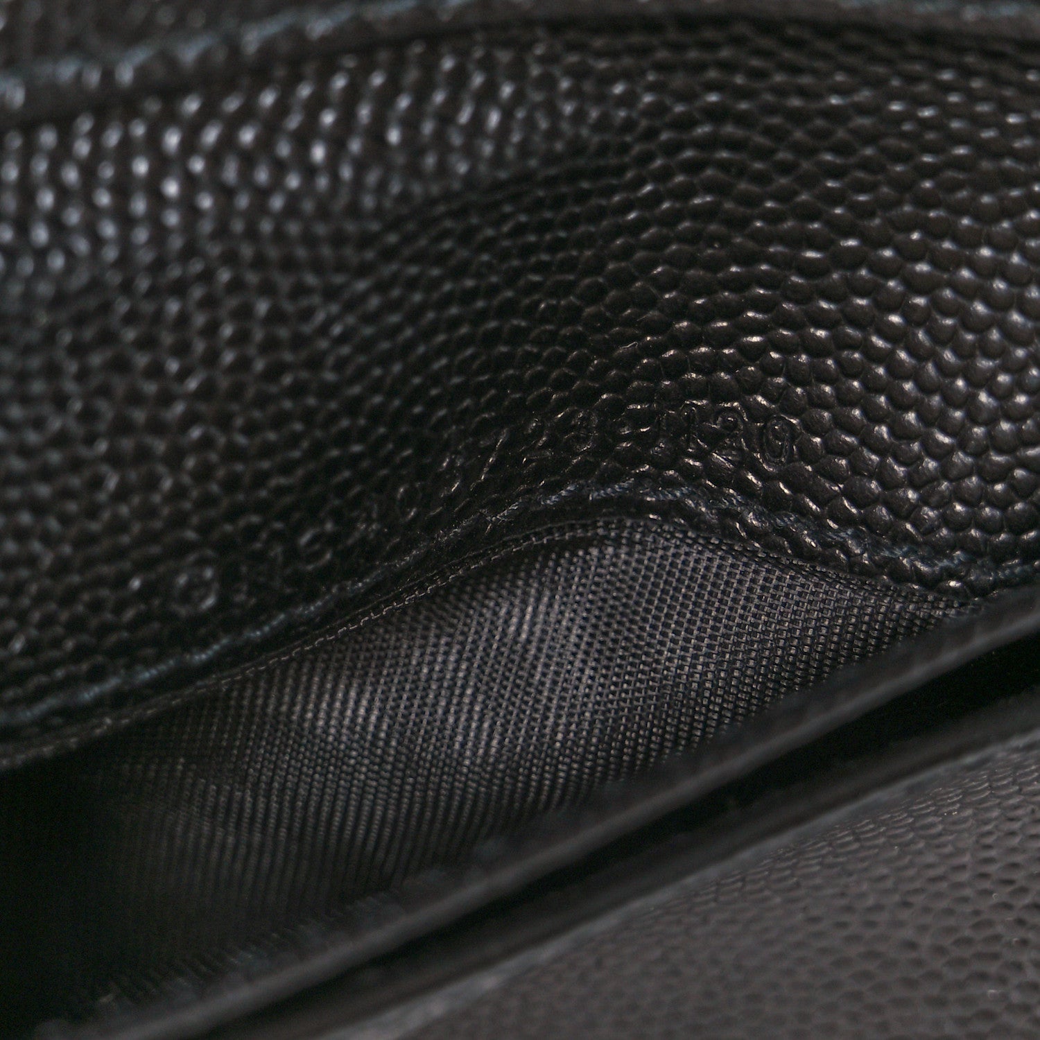 Grain De Poudre Matelasse Chevron Monogram Compact Zip Around Wallet Black