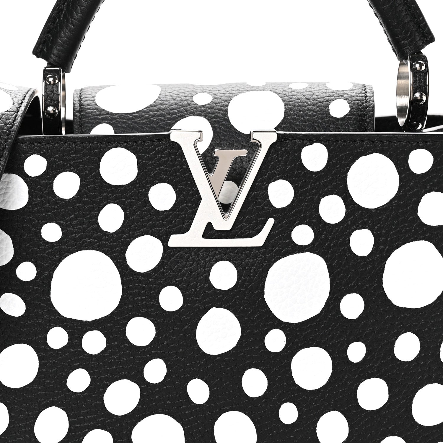 LV X YK Taurillon Capucines BB Black White