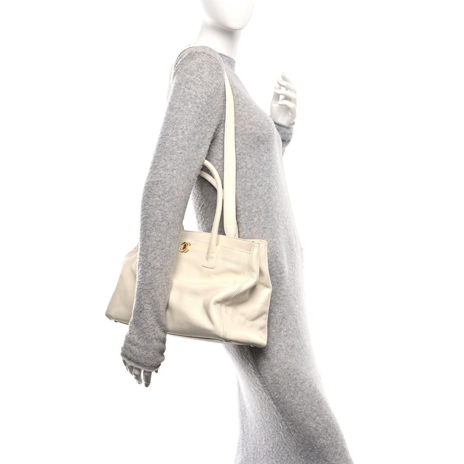 Caviar Cerf Executive Shopper Tote White