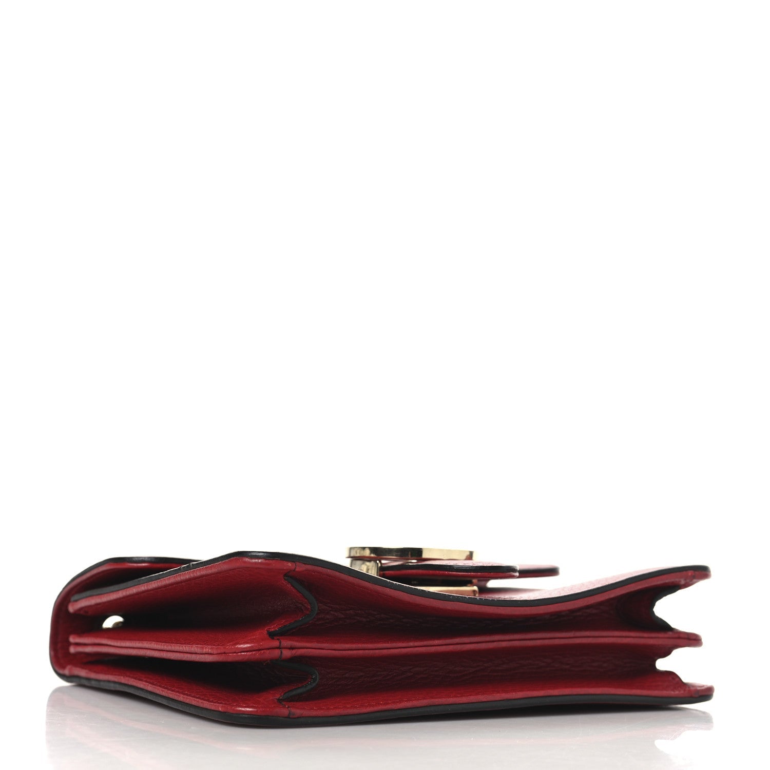 Dollar Calfskin Small Interlocking G Shoulder Bag Red