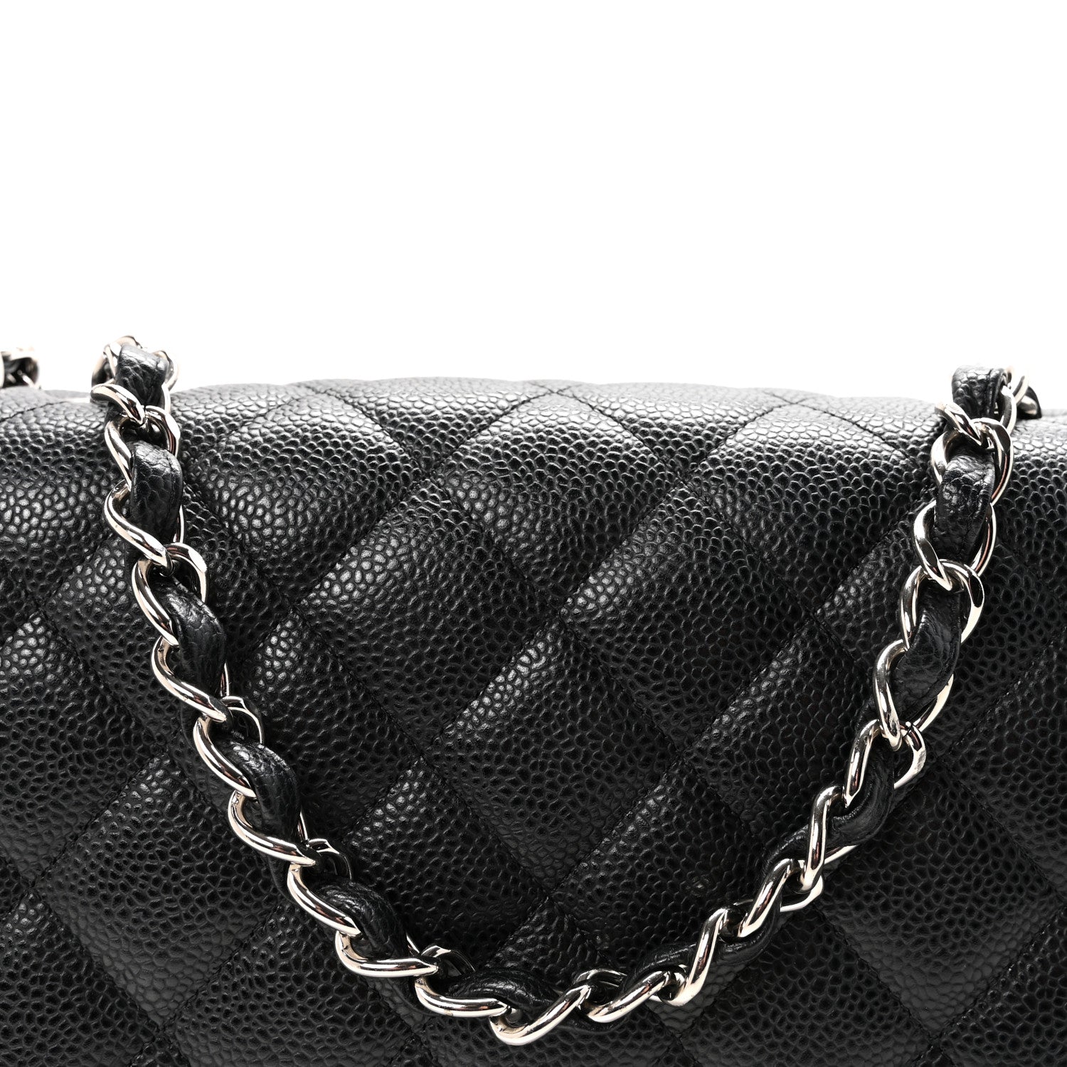 Caviar Quilted Jumbo Single Flap Black