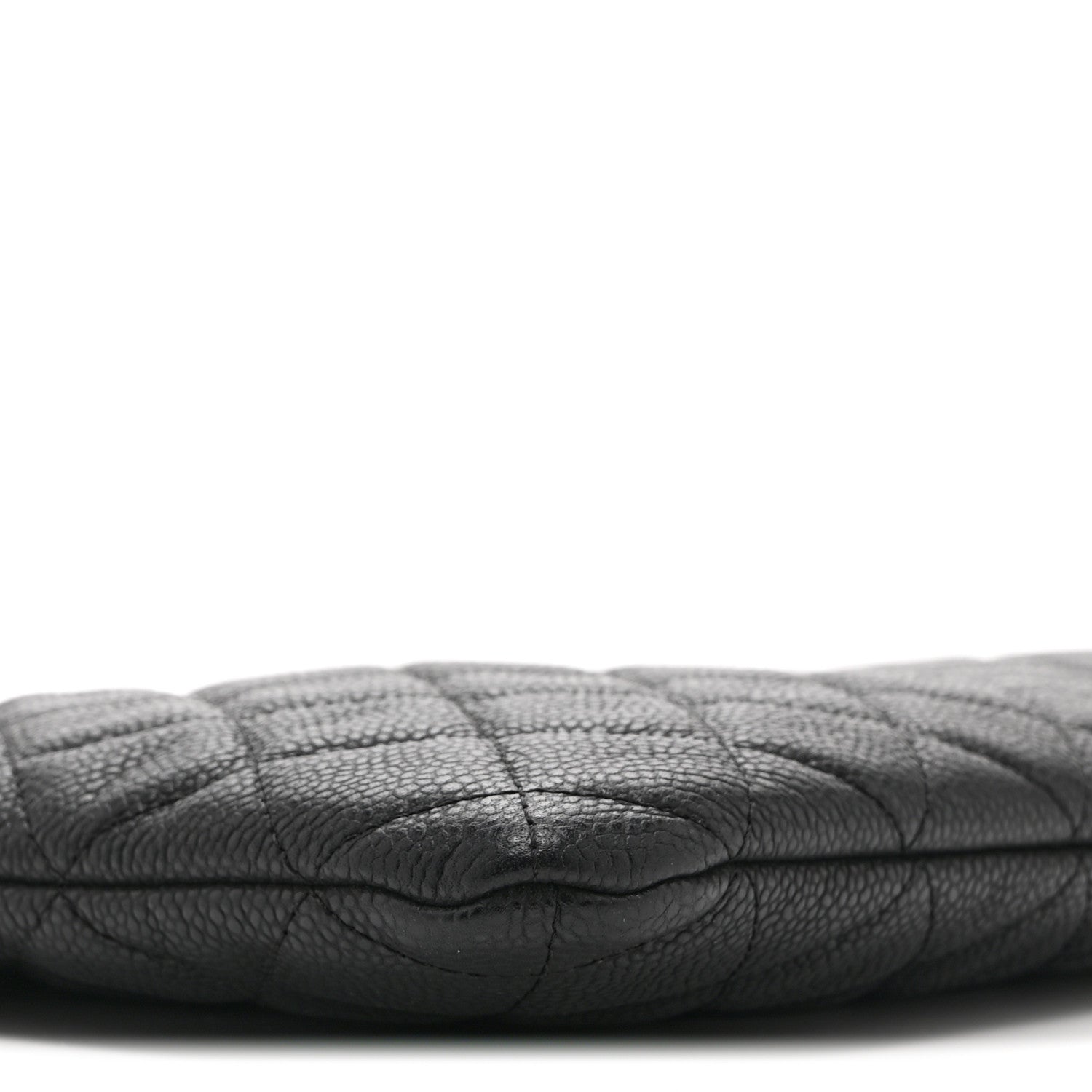 Caviar Quilted Large Cosmetic Case Black