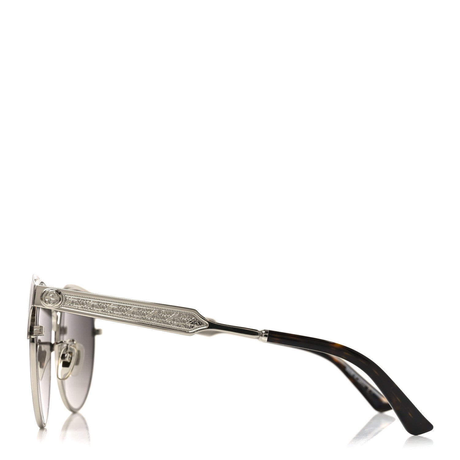 Round Metal GG0075SK Sunglasses Red Gold