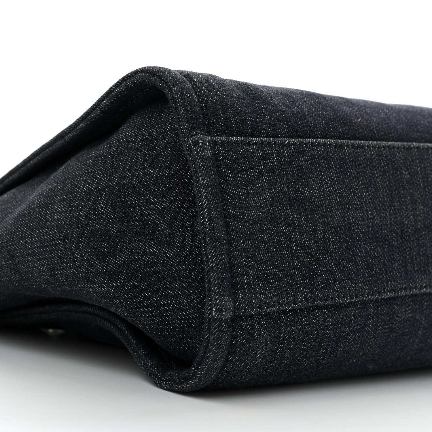 Denim Small Deauville Tote Dark Blue White
