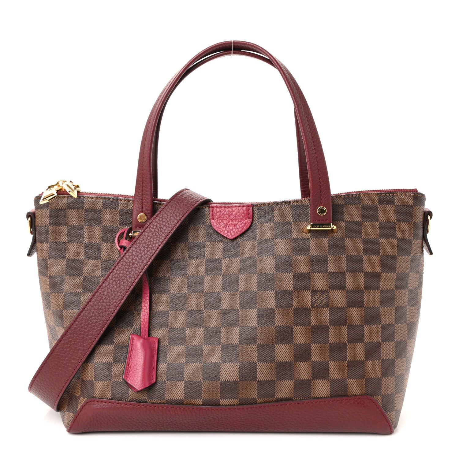 Damier Ebene Cuir Taurillon Hyde Park Fuchsia