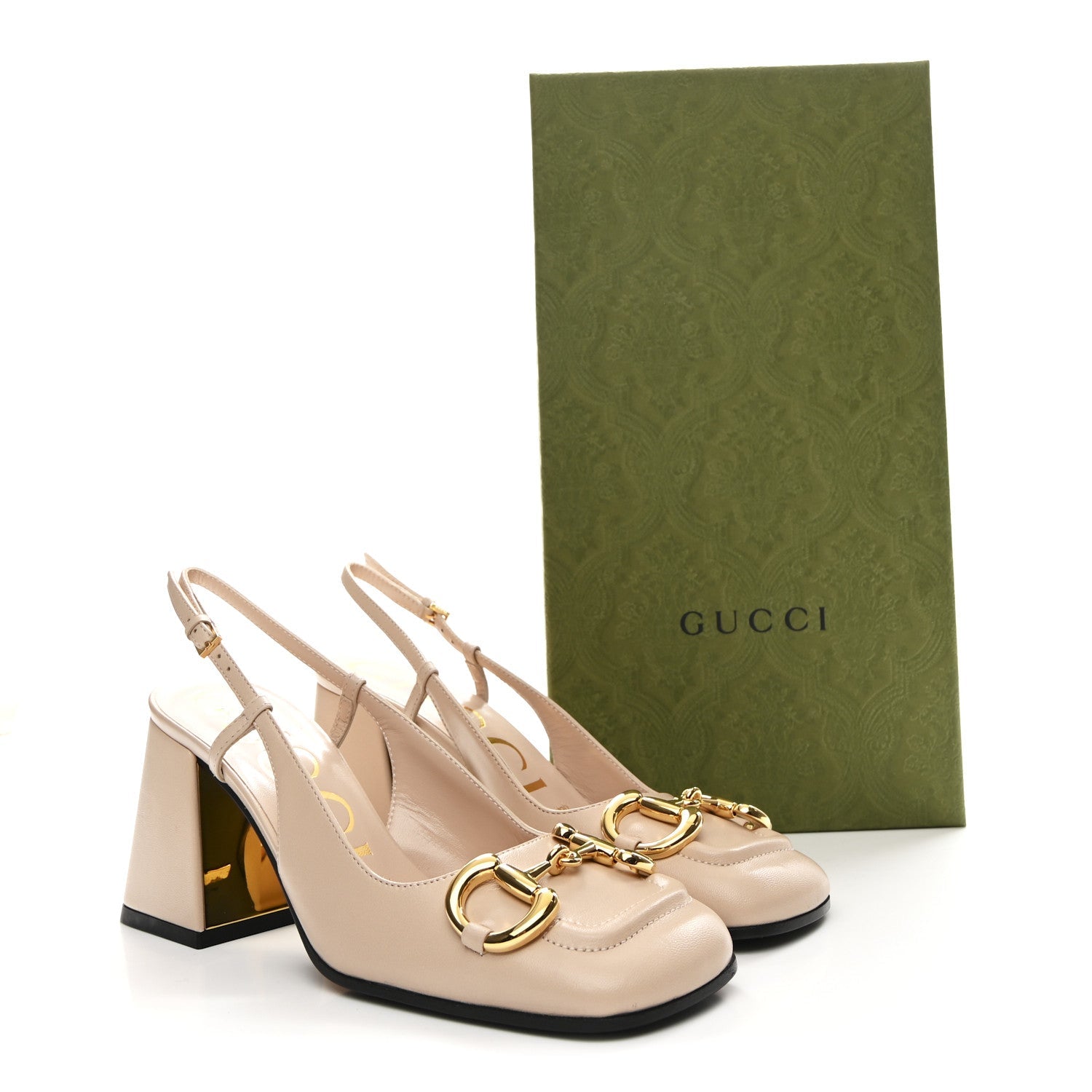 Malaga Kid Horsebit 75mm Slingback Pumps 35 Skin Rose